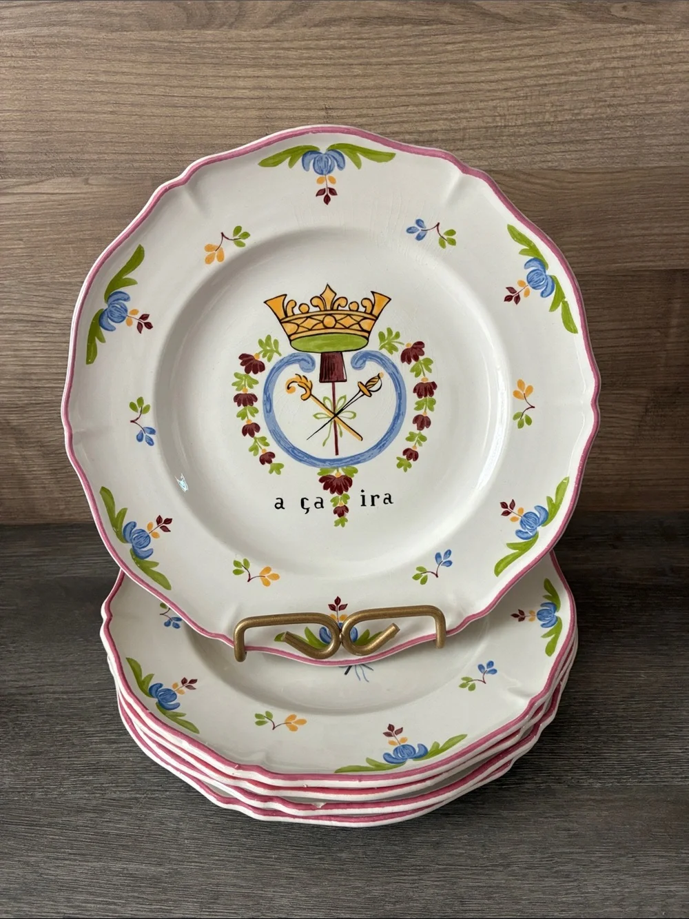 5 Saint Amand A Ca Ira French Revolution Bicentennial Dinner Plates